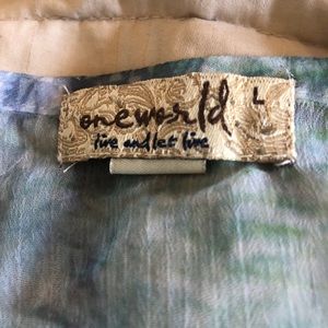 Flowy tie dye short sleeve shirt